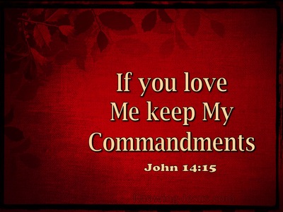 John 14:15 In You Love Me Keep My Commandments (gold)